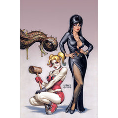 Harley Quinn X Elvira: #4 [Joseph Michael Linsner CVR J Virgin - 1:15] 2025 Comics Dynamite Entertainment