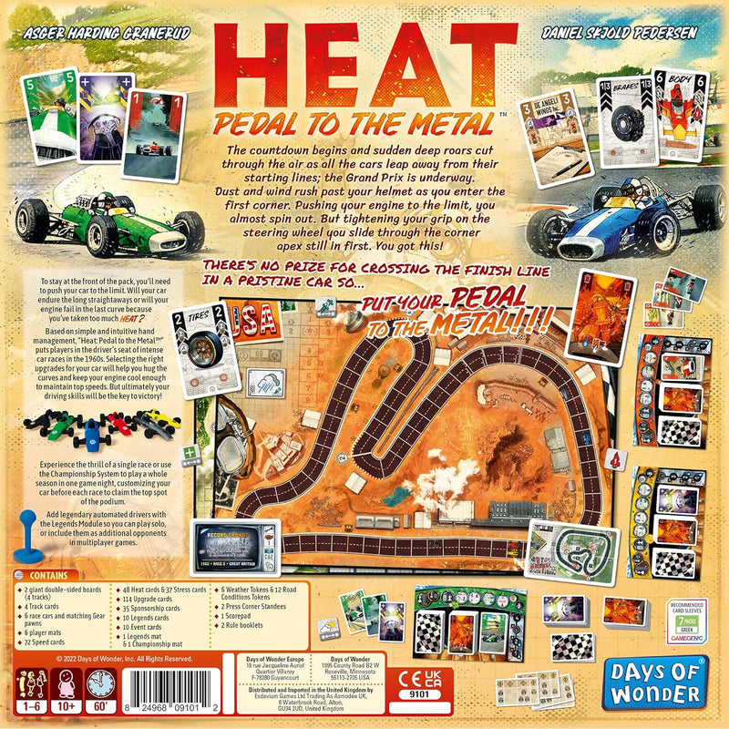 Heat - Pedal to the Metal [Board Games, 1-4 Players] Board Game Days of Wonder   