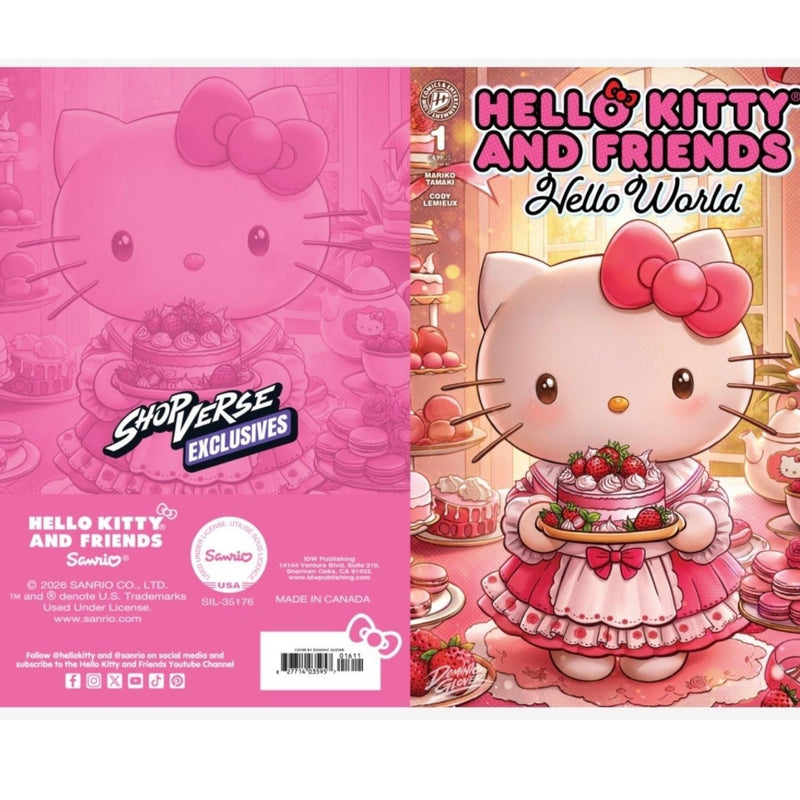 Hello Kitty Hello World: #1 [Dominic Glover Shopville Exclusive Trade CVR] 2026 Comics IDW Publishing