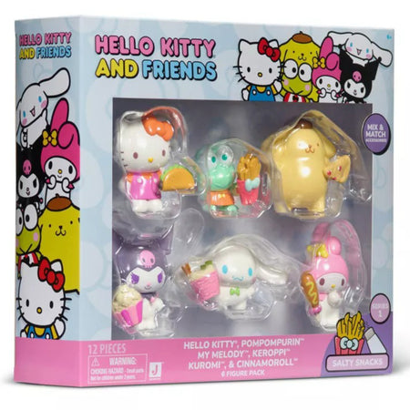 Hello Kitty & Friends: Salty Snacks - 6 Figure Pack [Series 1] Toys & Games Jazwares   