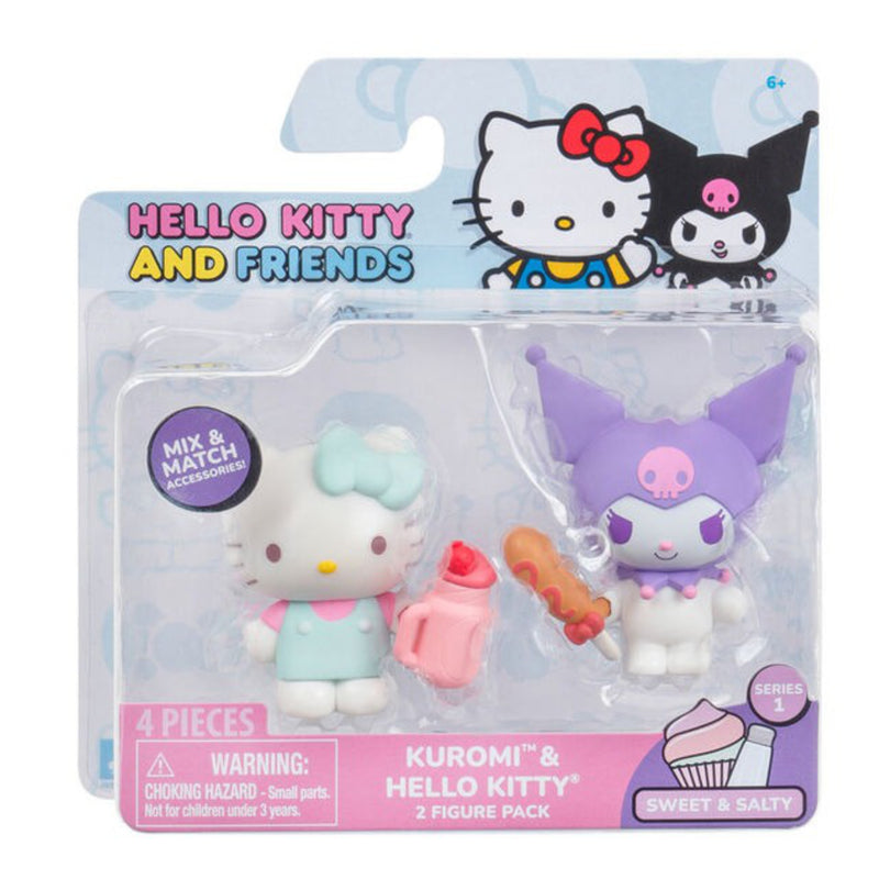 Hello Kitty & Friends: Sweet & Salty - Hello Kitty Smoothie & Kuromi Corndog Toys & Games Jazwares   