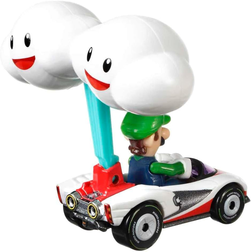Hot Wheels Mario Kart: Luigi in P-Wing Kart with Cloud Glider Toys & Games Mattel