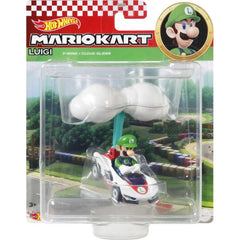 Hot Wheels Mario Kart: Luigi in P-Wing Kart with Cloud Glider Toys & Games Mattel