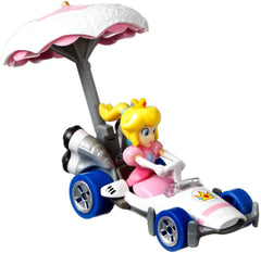 Hot Wheels Mario Kart: Princess Peach in B-Dasher Kart with Parasol Glider Toys & Games Mattel