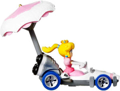 Hot Wheels Mario Kart: Princess Peach in B-Dasher Kart with Parasol Glider Toys & Games Mattel
