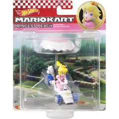 Hot Wheels Mario Kart: Princess Peach in B-Dasher Kart with Parasol Glider Toys & Games Mattel