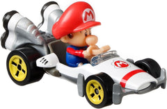 Hot Wheels Mario Kart: Baby Mario Standard Kart Vehicle Toys & Games Mattel