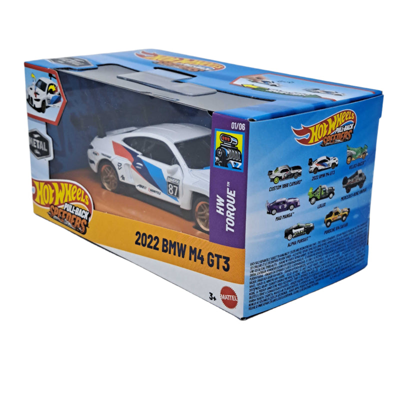 Hot Wheels: Pull-Back Speeders [2022 BMW M4 GT3] Toys & Games Mattel
