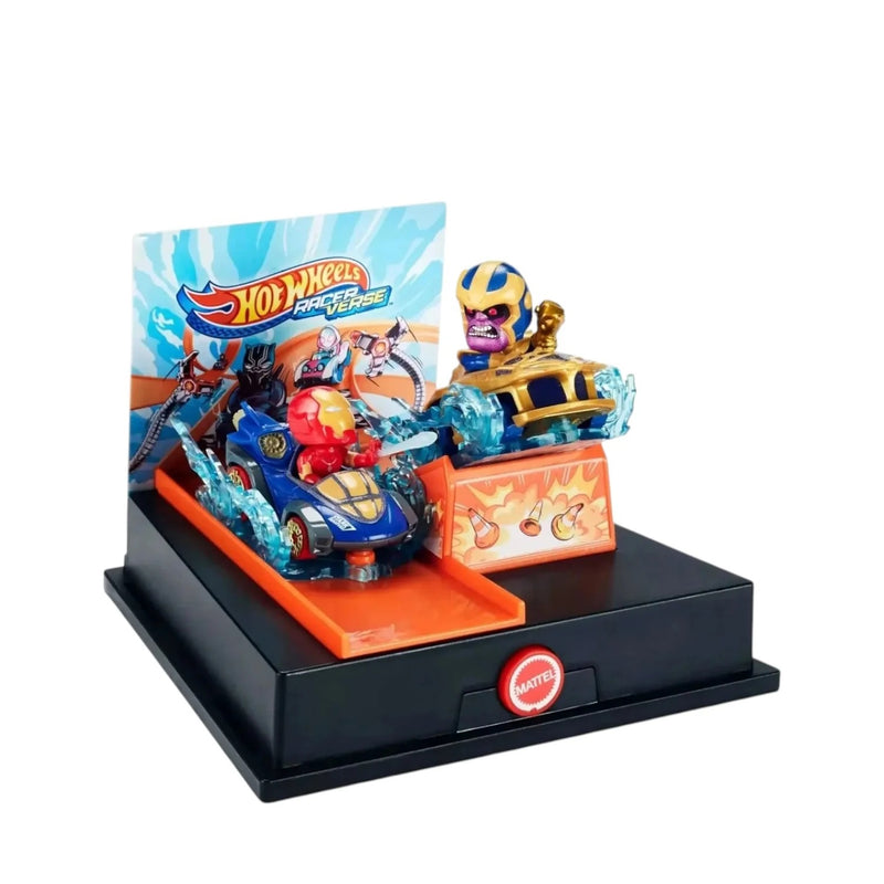 Hot Wheels: Racer Verse Marvel Iron Man and Thanos Die Cast Car Set Toys & Games Mattel