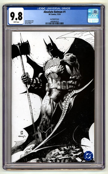 Absolute Batman: #1 [Jim Lee CGC 9.8 Sketch Cover H - 1:100] 2024 Comics DC Comics