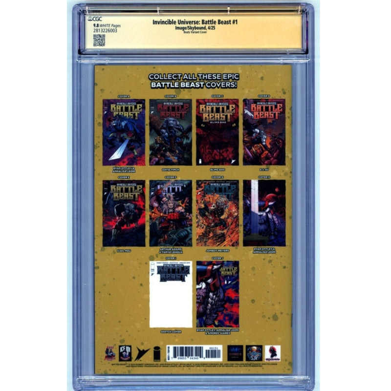 Invincible Universe Battle Beast: #1 [Beats CGC 9.8 Signature Series Bloody Remark CVR] 2025 Comics Image Comics