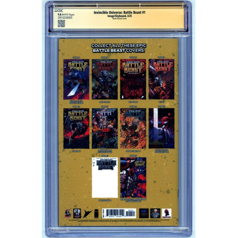 Invincible Universe Battle Beast: #1 [Beats CGC 9.8 Signature Series Bloody Sig on Exclusive CVR] 2025 Comics Image Comics