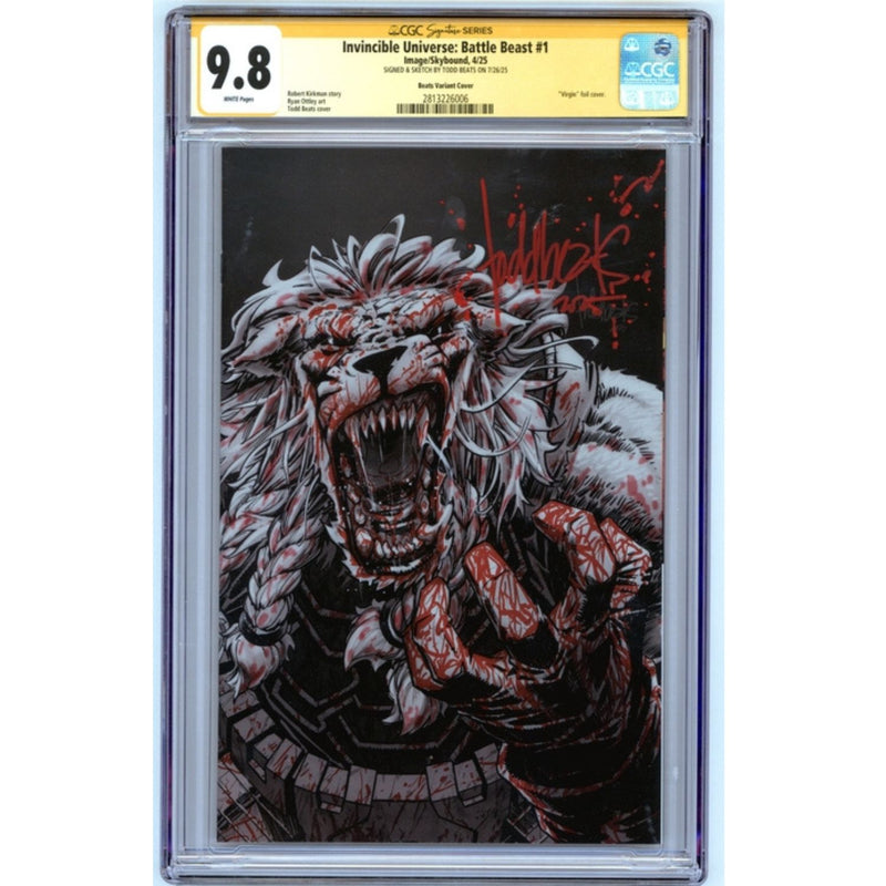 Invincible Universe Battle Beast: #1 [Beats CGC 9.8 Signature Series Bloody Sig on Exclusive CVR] 2025 Comics Image Comics