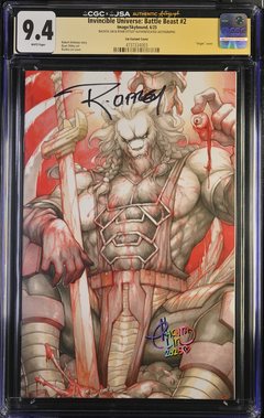 Invincible Universe Battle Beast: #2 [Ottley/Rachta CGC 9.4 Shopville Exclusive Rainbow Double Signature] 2025