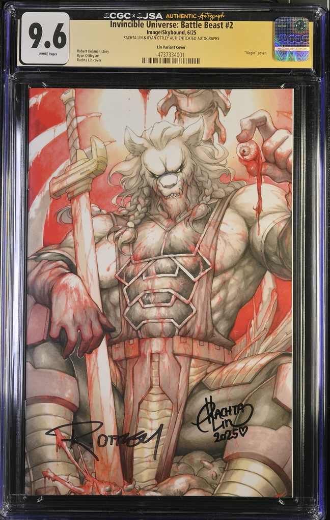 Invincible Universe Battle Beast: #2 [Ottley/Rachta CGC 9.6 Shopville Exclusive Double Signature] 2025