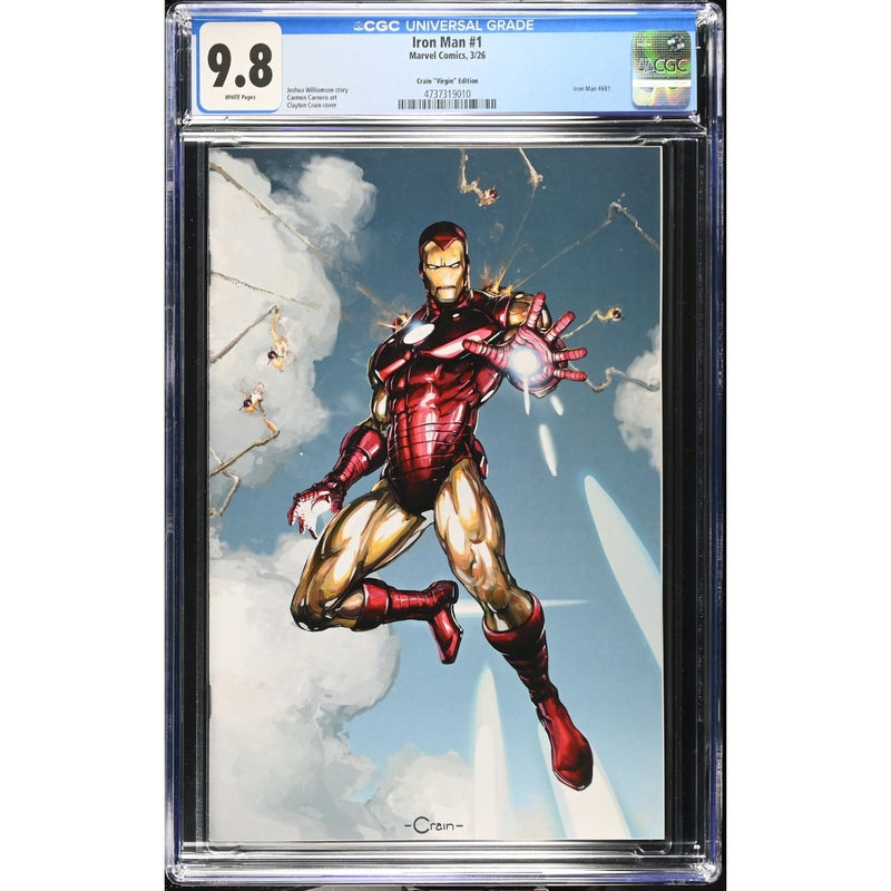 Iron Man: #1 [Clayton Crain CGC 9.8 Virgin - 1:50 CVR] 2026