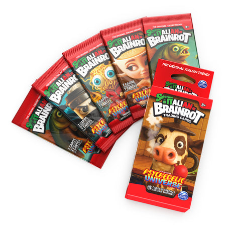 Italian Brainrot TCG: Universo Psicheddelico Booster Bundle - 5 Packs Card Game Skifidol