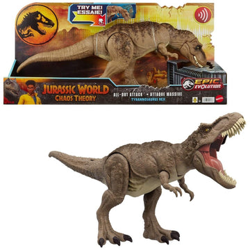 Jurassic World Chaos Theory: All Out Attack Tyrannosaurus Rex Toys & Games Mattel