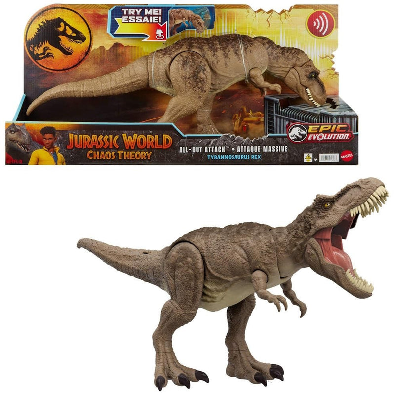 Jurassic World Chaos Theory: All Out Attack Tyrannosaurus Rex Toys & Games Mattel