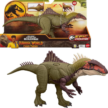 Jurassic World Chaos Theory Battle Roarin Becklespinax Dinosaur Figure Toys & Games Mattel