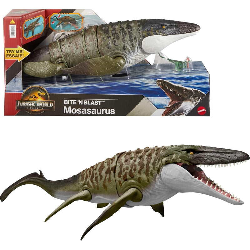 Jurassic World Rebirth: Bite N Blast Mosasaurus Toys & Games Mattel