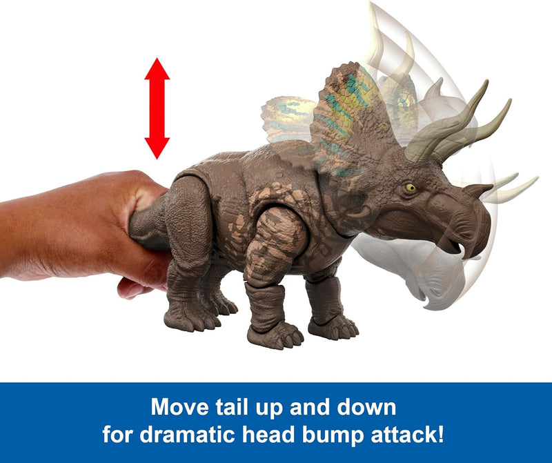 Jurassic World Rebirth: Gigantic Thrashers Eotriceratops Toys & Games Mattel