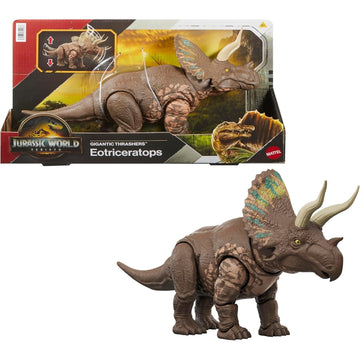 Jurassic World Rebirth: Gigantic Thrashers Eotriceratops Toys & Games Mattel