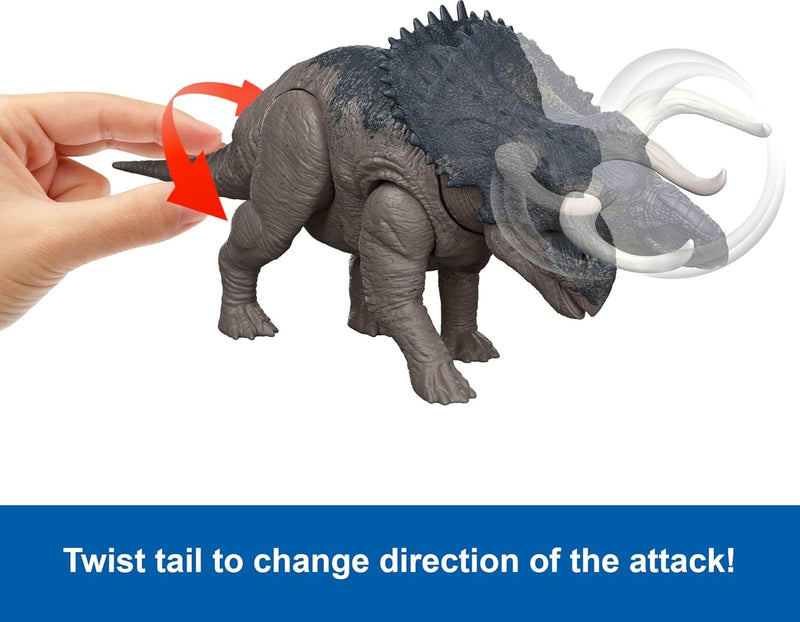 Jurassic World Rebirth: Wild Roar Nasutoceratops Toys & Games Mattel