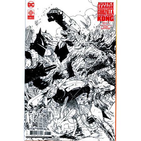 Justice League VS Godzilla VS Kong: #1 [Jim Lee B&W Sketch - 1:100] 2023 Comics DC Comics