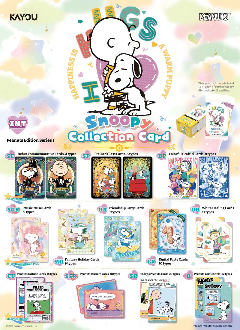 Kayou TCG: Peanuts Snoopy Collection Card Series 1 Booster Box - 18 Packs Card Game Kayou