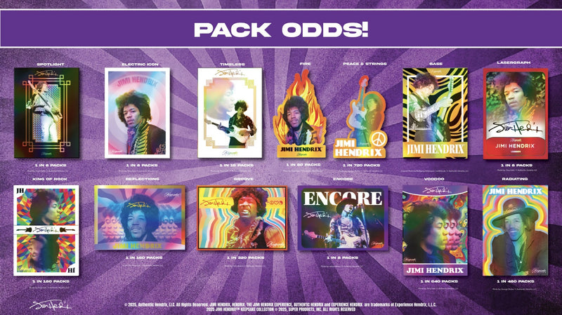 Keepsake: Jimi Hendrix Premiere Collector's Edition Booster Box - Exclusive LAVA EDITION Memorabilia Keepsake