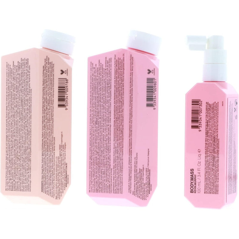 Kevin Murphy - Plumping Wash 250ml, Plumping Rinse 250ml, Body Mass 100ml TRIO - [Hair Care]