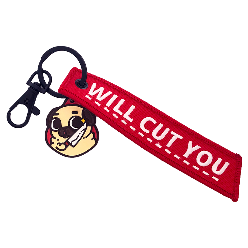 "Will Cut You" Puglie Keytag Accessory Puglie Mart