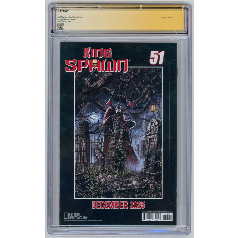 King Spawn: #50 [Todd McFarlane Signed Virgin Sketch CGC 9.9 CVR H - 1:1000] 2025 Comics Image Comics