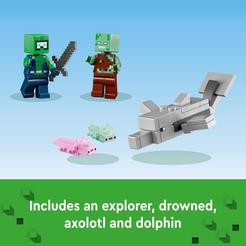 LEGO Minecraft: Axolotl House - 242 Piece Building Kit [LEGO, #21247] LEGO LEGO
