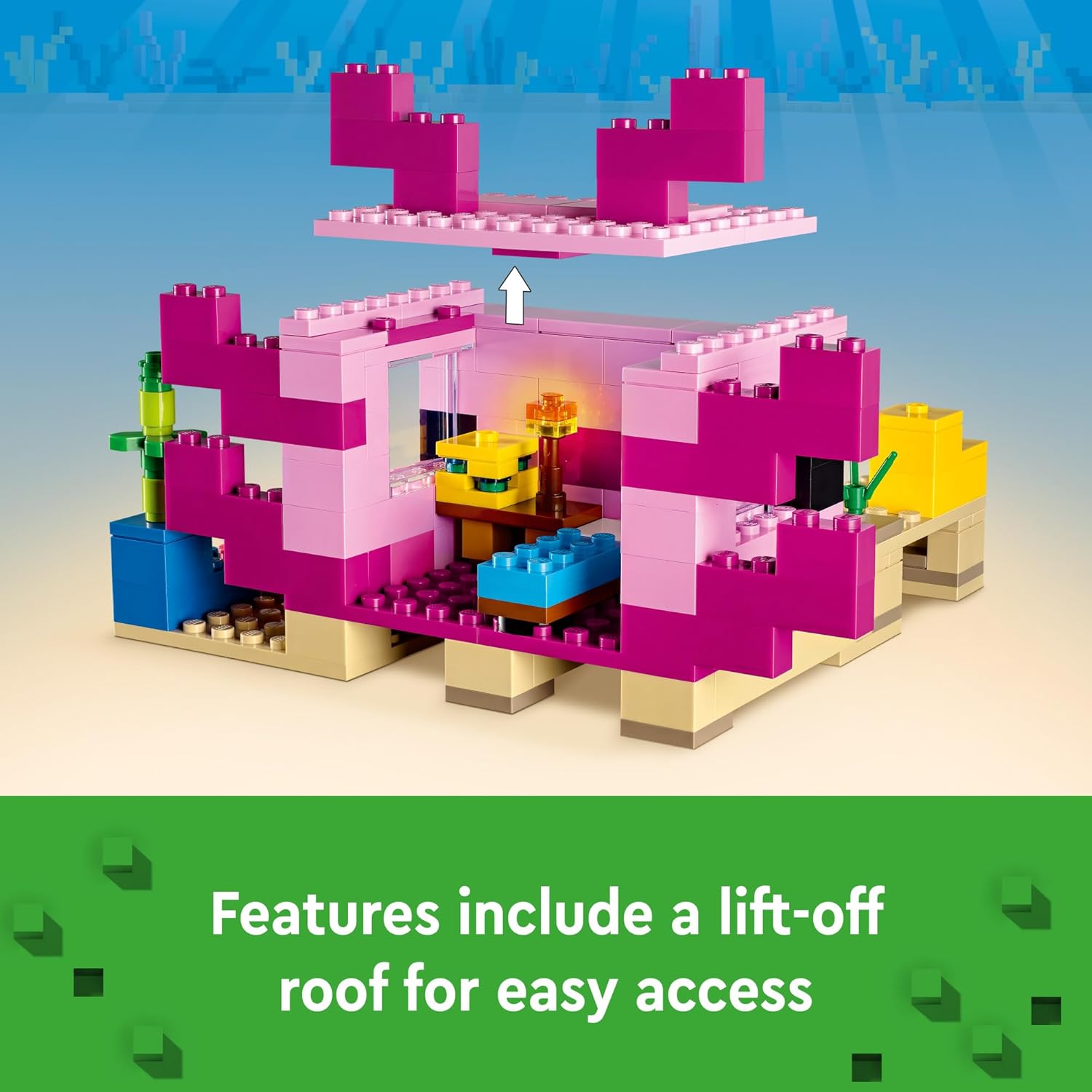 LEGO Minecraft: Axolotl House - 242 Piece Building Kit [LEGO