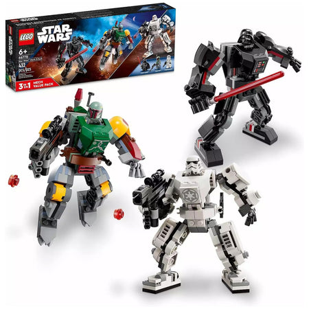 LEGO Star Wars: Mech 3 Pack Set - 432 Piece Building Kit [LEGO, #66778] LEGO LEGO   