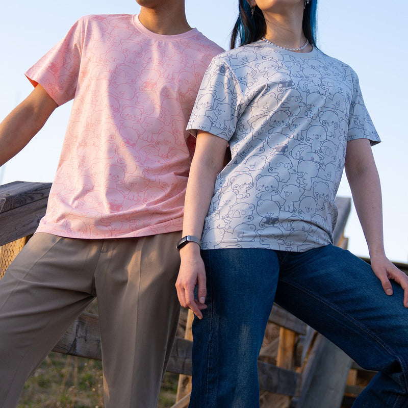 Giordano X Milk Mocha Bear: Daily Life Collage (Blue) T-Shirts Milk Mocha Bear