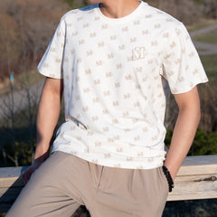 Giordano X Milk Mocha Bear: Monogram (Beige) T-Shirts Milk Mocha Bear