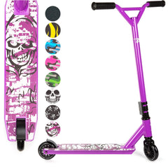 Land Surfer Stunt Scooter - Purple Skull Toys & Games Land Surfer