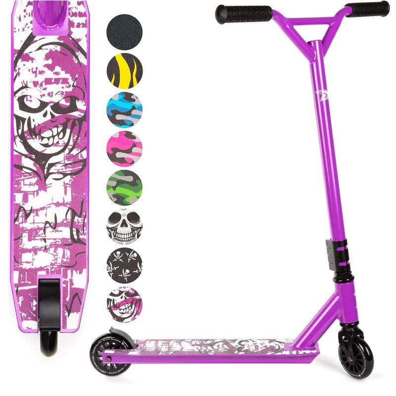 Land Surfer Stunt Scooter - Purple Skull Toys & Games Land Surfer