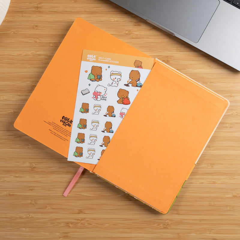 milkmochabear: Bee Happy Dot Grid Notebook Notebooks & Notepads Milkmochabear   