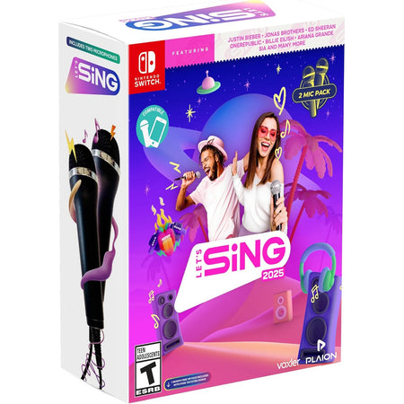 Let's Sing 2025 - 2 Microphone Bundle [Nintendo Switch] Nintendo Switch Video Game Plaion   