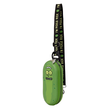 Loungefly CN Rick and Morty: Pickle Rick Crossbody Bag Clothing and Apparel Loungefly