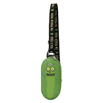 Loungefly CN Rick and Morty: Pickle Rick Crossbody Bag Clothing and Apparel Loungefly