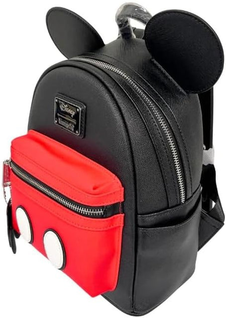 Loungefly: Disney Mickey Mouse Mini Faux Leather Backpack Clothing and Apparel Loungefly