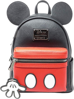 Loungefly: Disney Mickey Mouse Mini Faux Leather Backpack Clothing and Apparel Loungefly
