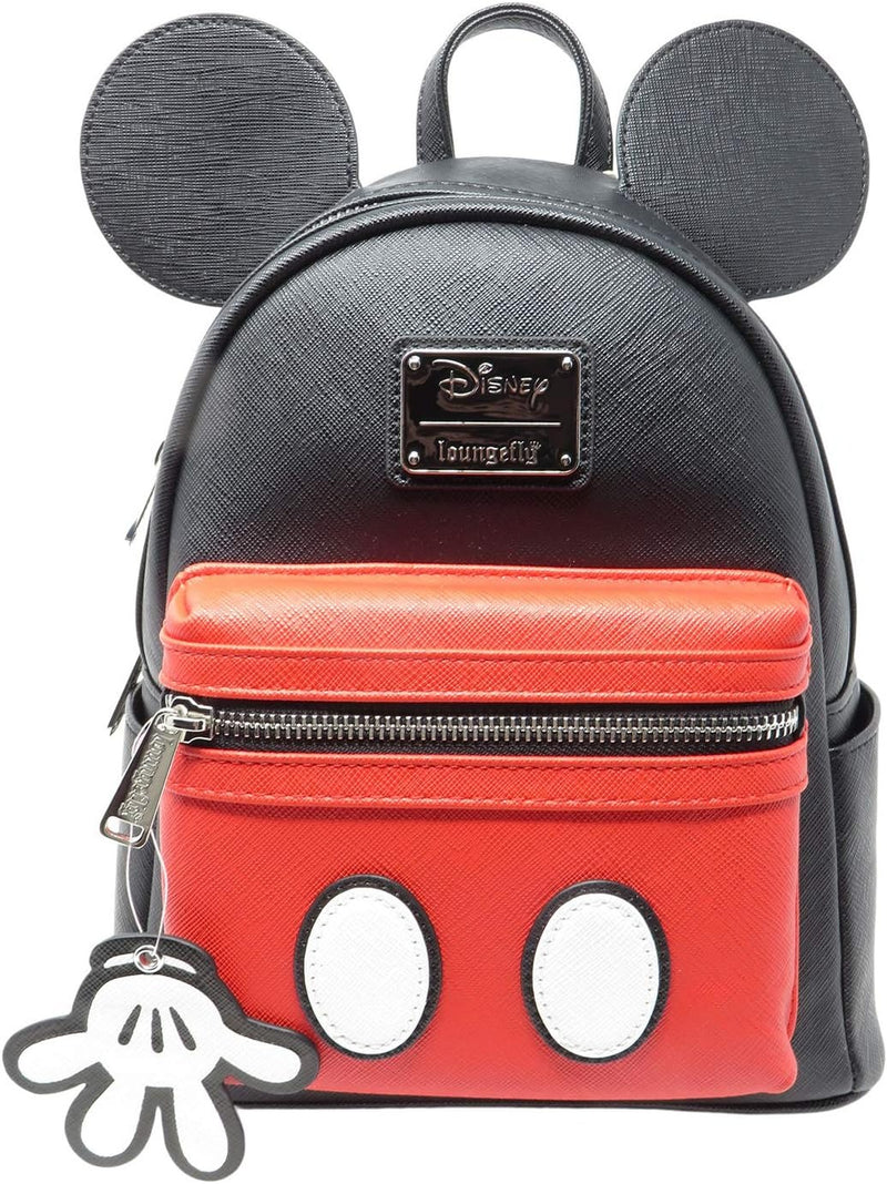Loungefly: Disney Mickey Mouse Mini Faux Leather Backpack Clothing and Apparel Loungefly