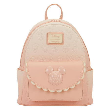 Loungefly: Disney Mickey and Friends Mini Backpack - Pink and White Clothing and Apparel Loungefly
