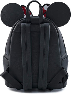 Loungefly: Disney Minnie Mouse Bow Mini Faux Leather Backpack Clothing and Apparel Loungefly